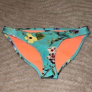 TRIANGL Bird and Flower Printed Neoprene Bikini Bottoms